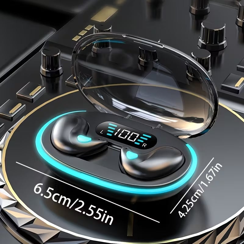 Bluetooth Open Ear Wireless Sleeping Earbuds, BT5.4 Headphones, Button Control & Type-C Fast Charging, ENC Call Noise Reduction, Ideal for Sleeping, Meditation and Entertainment.