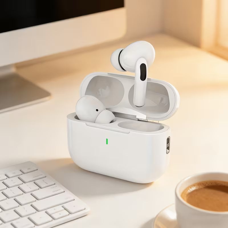 Wireless Earbuds Bluetooth 5.3 Half in-Ear Lightweight Headsets with Digital Call Noise Reduction, Reset Button Hall Detection,Premium Sound with Long Endurance