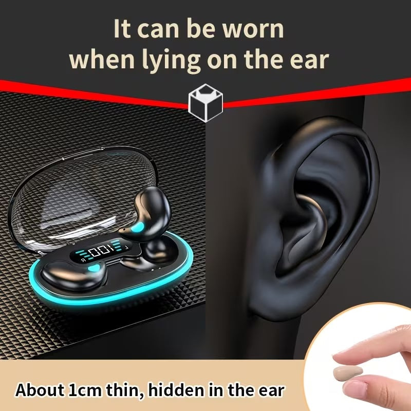 Bluetooth Open Ear Wireless Sleeping Earbuds, BT5.4 Headphones, Button Control & Type-C Fast Charging, ENC Call Noise Reduction, Ideal for Sleeping, Meditation and Entertainment.