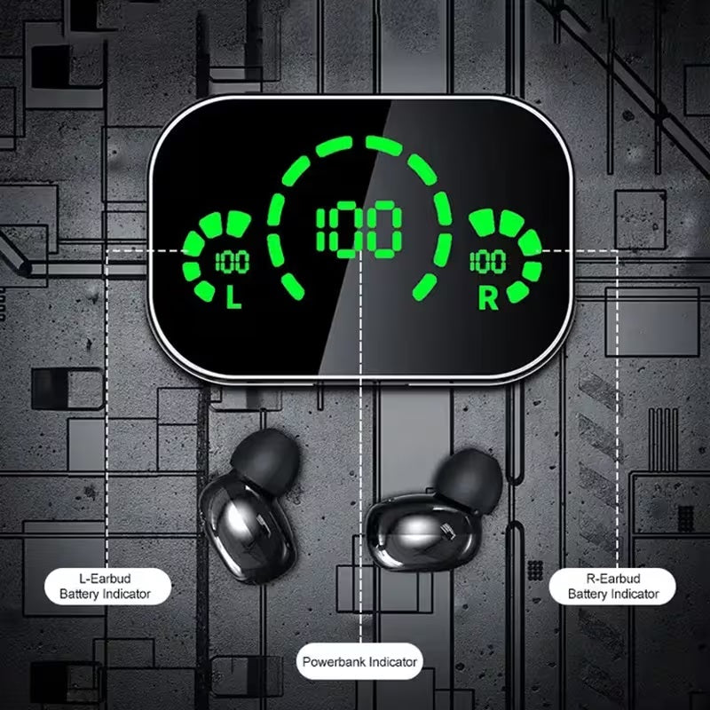 TWS True Wireless Earbuds Bluetooth In-Ear Headphones Waterproof Blue Tooth Ear Buds Wireless Earphones for iPhone Android Phones Invisible Mini Small Earbuds Wireless Bluetooth for Small Ear Canal