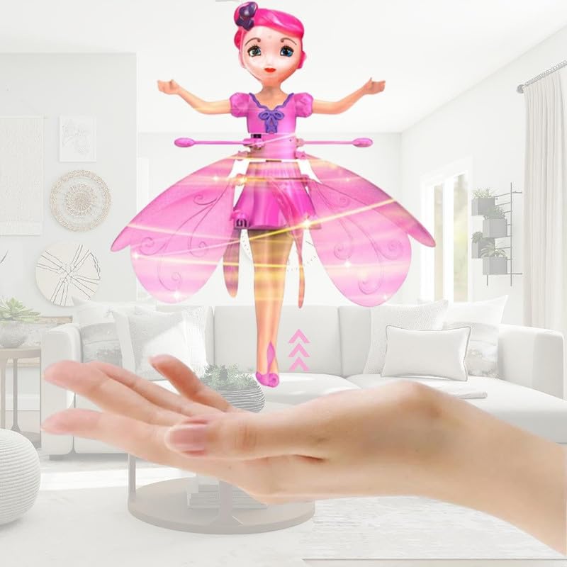 Flying Princess Fairy Toy with Infrared Hand Sensor & USB Rechargeable Hover Design | Flying Dolls for Girls | Labubu Doll Original | Kids Play Item Age 5 to 10