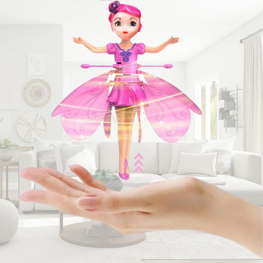 Magical Flying Fairy Doll, Hand Sensor Control, USB Powered Magic Flying Fairy, Sky Dancers Flying Toy, Rainbow Glitter Flying Princess Doll Best Gift for Girls Boys