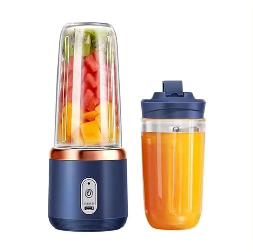 Portable Blender Electric Juicers Fruit Mixers USB Rechargeable Smoothie Mini Personal Juicer 6 Blades 3Gears With 1500 Mah Rechargeable Battery-Smoothie Food Blender