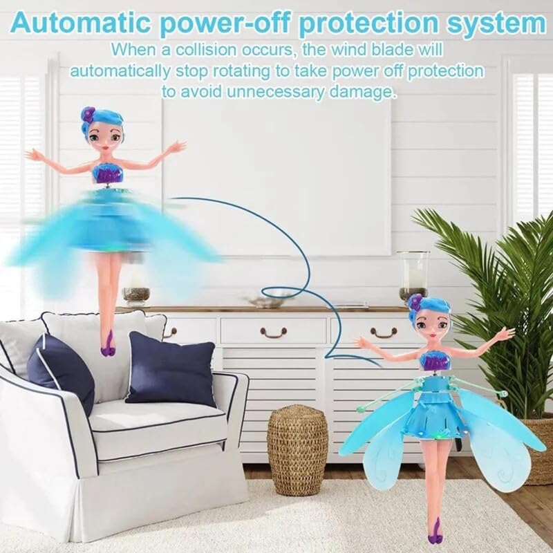 Flying Princess Fairy Toy with Infrared Hand Sensor & USB Rechargeable Hover Design | Flying Dolls for Girls | Labubu Doll Original | Kids Play Item Age 5 to 10