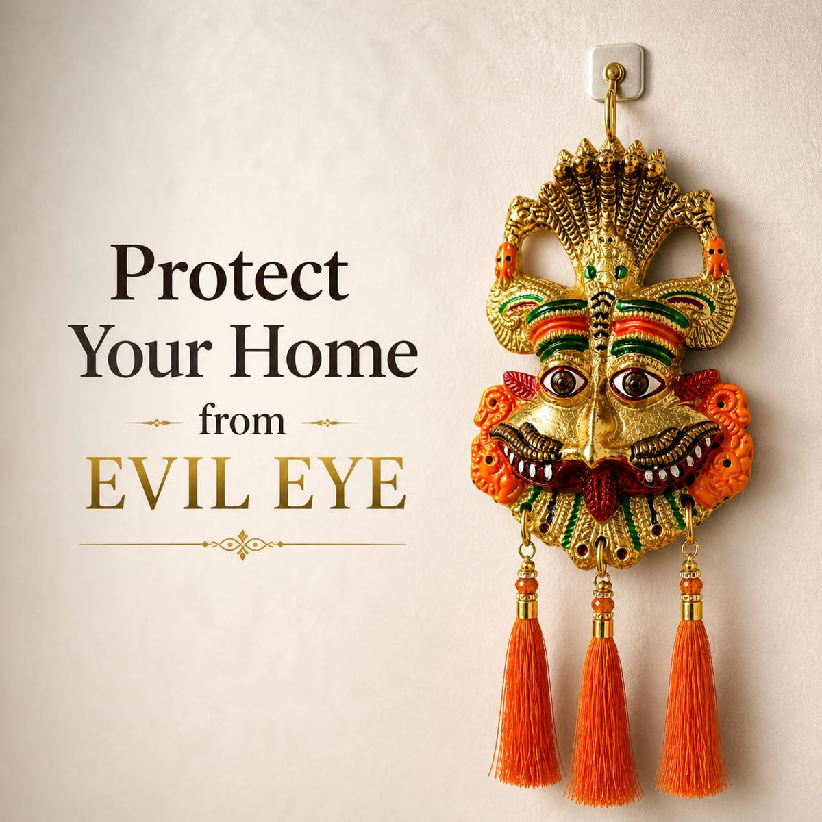 Kirtimukha Nazar Battu Wall Hanging for Home Entrance
