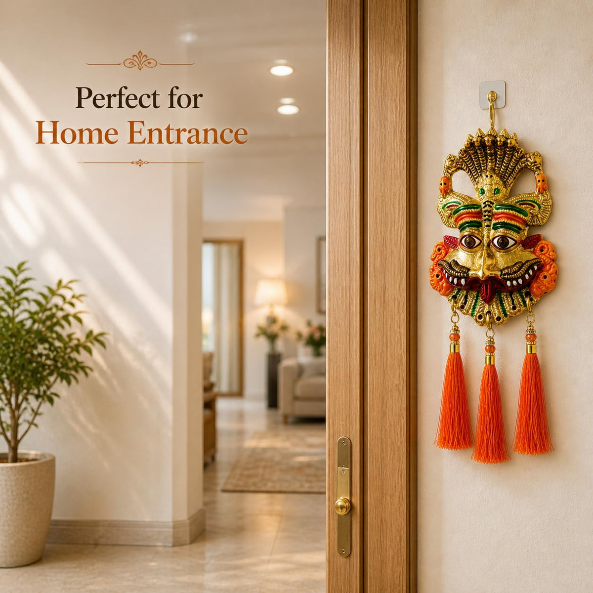 Kirtimukha Nazar Battu Wall Hanging for Home Entrance