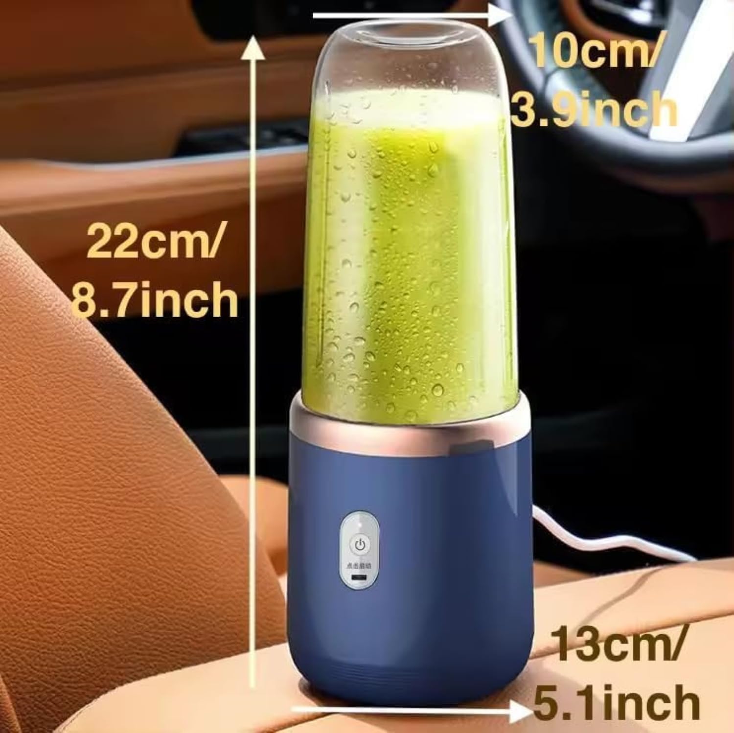 Portable Blender Electric Juicers Fruit Mixers USB Rechargeable Smoothie Mini Personal Juicer 6 Blades 3Gears With 1500 Mah Rechargeable Battery-Smoothie Food Blender