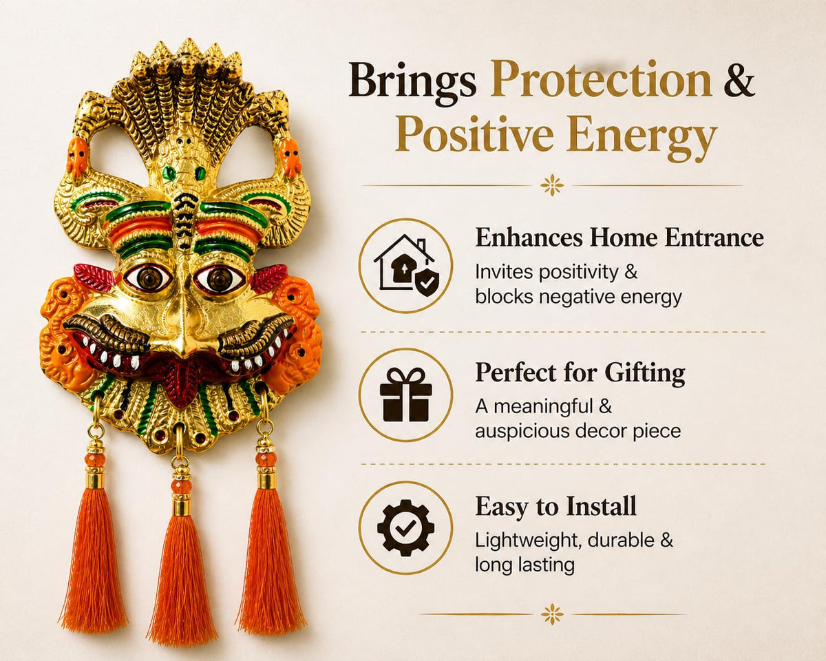 Kirtimukha Nazar Battu Wall Hanging for Home Entrance