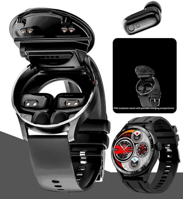 Smart Watch with Wireless Earbuds, 2-in-1 for Men and Women | Bluetooth Calling, Waterproof, Sleep Monitoring, Fitness Tracking