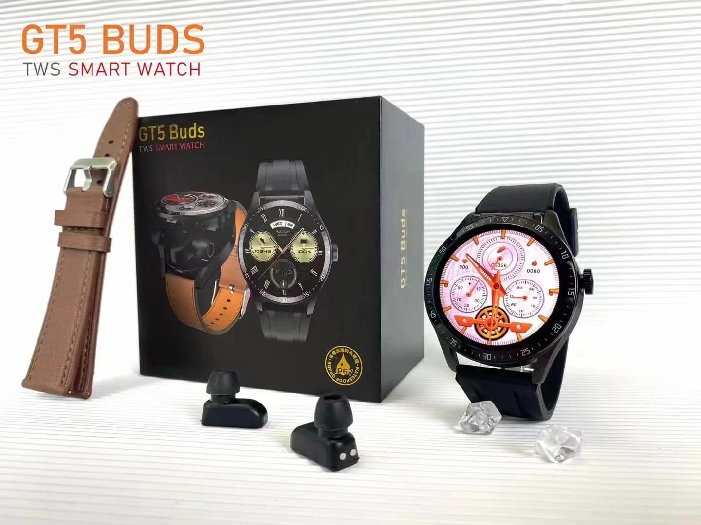 Smart Watch with Wireless Earbuds, 2-in-1 for Men and Women | Bluetooth Calling, Waterproof, Sleep Monitoring, Fitness Tracking