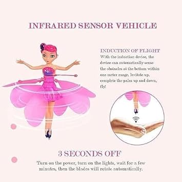 Rechargeable Magic Flying Fairy Princess Doll in assorted colors