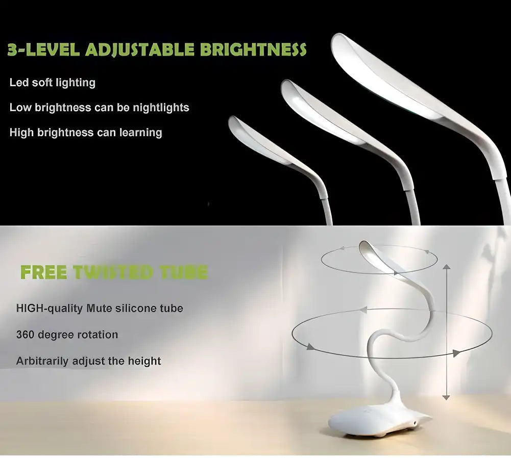 Table Lamp with Rechargeable LED Touch On Off Switch